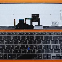 TOSHIBA Z30 GRAY FRAME BLACK(Backlit,For Win8,With Point stick) UI N/A Laptop Keyboard (OEM-B)