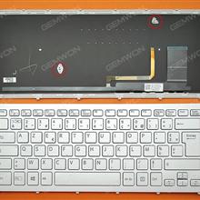 SONY SVF15N Series SILVER FRAME SILVER (With Backlit Board For Win8) FR 149265441   9Z.NABBQ.80F Laptop Keyboard (OEM-B)