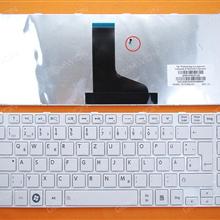 TOSHIBA L830  L840 WHITE FRAME WHITE GR 9Z.N7SSQ.10G Laptop Keyboard (OEM-B)