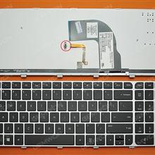 HP DV7-7000 SILVER FRAME BLACK(Backlit,For Win8) US NSK-CJCBW  697459-001 Laptop Keyboard (OEM-B)
