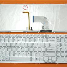 SONY SVE17 WHITE FRAME WHITE(Backlit) US 149156011 Laptop Keyboard (OEM-B)
