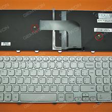DELL Inspiron 17 7000 Series 7737 SILVER FRAME SILVER (Backlit,Win8) IT NSK-LH0BW   9Z.NAVNW.00R Laptop Keyboard (OEM-B)
