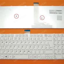 TOSHIBA S50-A S50D-A S50DT-A S50T-A S55-A S55D-A S55DT-A S55T-A WHITE FRAME WHITE(For Win8) GR MP-11B56D0-5281A Laptop Keyboard (OEM-B)