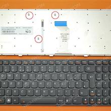 LENOVO Y580 GRAY FRAME BLACK(Backlit) UK 25203435 Laptop Keyboard (OEM-B)