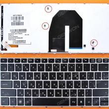 HP Probook 5330 5330M SILVER FRAME BLACK Backlit RU AEF11700010    9Z.N6TBQ.00R Laptop Keyboard (OEM-B)
