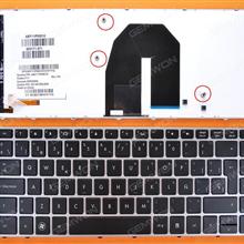 HP Probook 5330 5330M SILVER FRAME BLACK Backlit SP AEF11P00010   9Z.N6TBQ.00S Laptop Keyboard (OEM-B)
