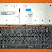LENOVO Y580 GRAY FRAME BLACK(Backlit) FR 25203446 Laptop Keyboard (OEM-B)