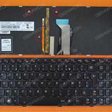 LENOVO Y580 PINK FRAME BLACK(Backlit) FR N/A Laptop Keyboard (OEM-B)
