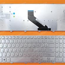 GATEWAY NV55S SILVER FRAME SILVER RU N/A Laptop Keyboard (OEM-B)