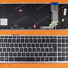 HP ENVY 15-j Series SILVER FRAME BLACK( BLACKlit, For Win8) UK N/A Laptop Keyboard (OEM-B)