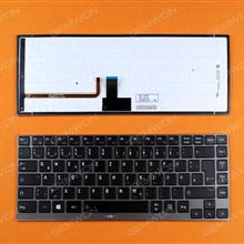 TOSHIBA Z830 GRAY FRAME BLACK (Backlit,For Win8) GR NSK-TX5BN Laptop Keyboard (OEM-B)