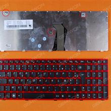 LENOVO Ideapad Z580 V580 G580 Red FRAME BLACK FR N/A Laptop Keyboard (OEM-B)