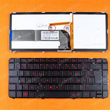 HP DV4-3000 DV4-4000 BLACK FRAME BLACK(Red Printing,Backlit Version) FR N/A Laptop Keyboard (OEM-B)