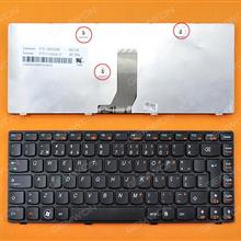 LENOVO Z380 Z480 Z485 G480 G485 BLACK FRAME BLACK PO N/A Laptop Keyboard (OEM-B)