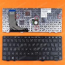 HP ProBook 6360B BLACK FRAME BLACK(with point stick,version1) FR 90.4KT07.LOF Laptop Keyboard (OEM-B)