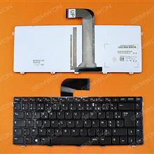 DELL Vostro 3550/XPS L502/New Inspiron 14R/Inspiron N4110 M4110 N4050 M4040 N5050 M5050 M5040 N5040 N411Z BLACK FRAME BLACK (For Win8,Backlit) FR PK130OC1B11   NSK-DX2BC Laptop Keyboard (OEM-B)