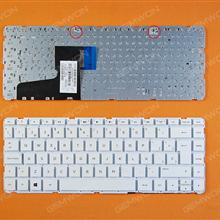 HP Pavilion 14-N WHITE(Without FRAME,Without Foil,For Win8) SP 9Z.N9GPQ.B0S Laptop Keyboard (OEM-B)