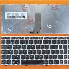 LENOVO Z380 Z480 Z485 G480 G485 WHITE FRAME BLACK SP N/A Laptop Keyboard (OEM-B)