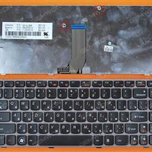 LENOVO Z370 Z470 PINK FRAME BLACK RU N/A Laptop Keyboard (OEM-B)
