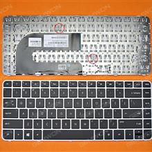 HP Pavilion M4-1000  Series SILVER FRAME BLACK (without foil ,For Win8) US N/A Laptop Keyboard (OEM-B)