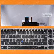 TOSHIBA Z50 GRAY FRAME BLACK (Backlit,For Win8) UK 9Z.N1X82.001 Laptop Keyboard (OEM-B)