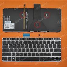 HP EliteBook Folio 1020 G1 SILVER FRAME BLACK(Backlit,Win8) US MP-13U8 Laptop Keyboard (OEM-B)