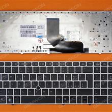 HP ProBook 6560B/EliteBook 8570P 8560P SILVER FRAME BLACK(With Point stick) IT V118878AK2 IT 686318-061 Laptop Keyboard (OEM-B)
