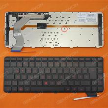 HP ENVY 14 BLACK FRAME BLACK(Backlit,Red Printing) GR 619403-041 Laptop Keyboard (OEM-B)