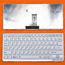 SONY SVE14 WHITE FRAME WHITE(For Win8) RU N/A Laptop Keyboard (OEM-B)