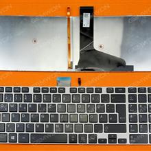TOSHIBA S50-A S50D-A S50DT-A S50T-A S55-A S55D-A S55DT-A S55T-A Silver FRAME BLACK(For Win8,Backlit) GR 9Z.N7UBC.R0G Laptop Keyboard (OEM-B)