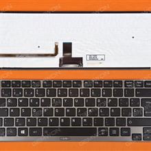 TOSHIBA  Z830 GRAY FRAME BLACK (Backlit,For Win8) SP 9Z.N8UBN.50S   NS-TX5BN 0S Laptop Keyboard (OEM-B)