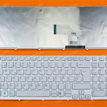SONY SVE15 WHITE FRAME WHITE SP V133846BK1 Laptop Keyboard (OEM-B)