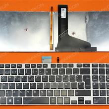TOSHIBA S50-A S50D-A S50DT-A S50T-A S55-A S55D-A S55DT-A S55T-A Silver FRAME BLACK(For Win8,Backlit) SP 9Z.N7UBC.R0S Laptop Keyboard (OEM-B)