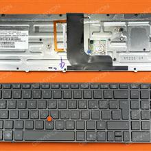 HP 8560W 8570W GRAY FRAME GRAY(Backlit,With Point stick ) CA/CF 9Z.N6GBF.10M    55011SD00-035G Laptop Keyboard (OEM-B)