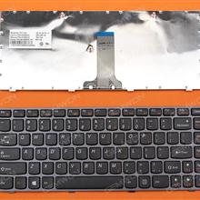 LENOVO B470 G470 V470 GRAY FRAME BLACK(Win8) US 9Z.N98SW.701    25209422 Laptop Keyboard (OEM-B)