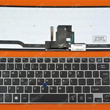 TOSHIBA Z40 GRAY FRAME BLACK (Backlit,With Point stick,Win8) UI 9Z.NAYBN.21D Laptop Keyboard (OEM-B)