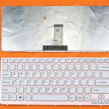 SONY SVE14 PINK FRAME WHITE(For Win8) US N/A Laptop Keyboard (OEM-B)