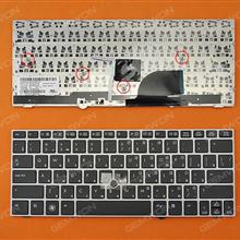 HP 2170P SILVER FRAME BLACK RU 90.4RL07.IOR Laptop Keyboard (OEM-B)