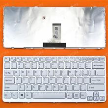 SONY SVE14 WHITE FRAME WHITE(For Win8) US V134046BS3 Laptop Keyboard (OEM-B)