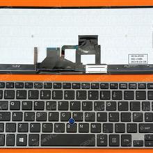 TOSHIBA Z30 GRAY FRAME BLACK(Backlit,For Win8,With Point stick) UK 9Z.NAJBN.00U Laptop Keyboard (OEM-B)