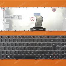 LENOVO Ideapad Z580 V580 G580 PURPLE FRAME BLACK UK 25202447 Laptop Keyboard (OEM-B)