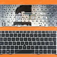 HP EliteBook 8460P SILVER FRAME BLACK(With BLACK Point stick,Without foil) UK N/A Laptop Keyboard (OEM-B)