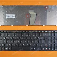 LENOVO Ideapad Z580 V580 G580 BLACK FRAME BLACK OEM TR N/A Laptop Keyboard (OEM-A)