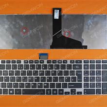 TOSHIBA S50-A S50D-A S50DT-A S50T-A S55-A S55D-A S55DT-A S55T-A SILVER FRAME BLACK(For Win8) UK 9Z.N7USC.ROU Laptop Keyboard (OEM-B)