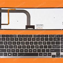 TOSHIBA U900W GRAY FRAME BLACK(For Win 8 ,Backlit) US NSK-TX4 4B+NBU04.011 Laptop Keyboard (OEM-B)