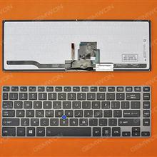 TOSHIBA Z40 GRAY FRAME BLACK (Backlit,With Point stick,Win8) US N/A Laptop Keyboard (OEM-B)