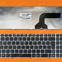 ASUS G60(K52 G73) SILVER FRAME BLACK IT N/A Laptop Keyboard (OEM-B)