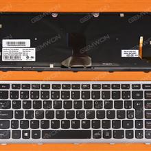 LENOVO Z400 SILVER FRAME BLACK Backlit(For Win8) BR 9Z.N7GBC.U1B   PK130SW1B20 Laptop Keyboard (OEM-B)
