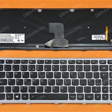 LENOVO Z400 SILVER FRAME BLACK Backlit(For Win8) UK 9Z.N7GBC.U0U   BCUBC Laptop Keyboard (OEM-B)