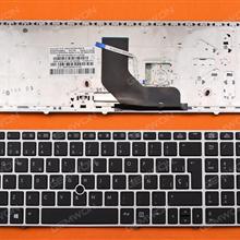 HP ProBook 6560B/EliteBook 8570P 8560P SILVER FRAME BLACK(With Point stick,For Win8 ) SP 9Z.N6GUF.K0S Laptop Keyboard (OEM-B)